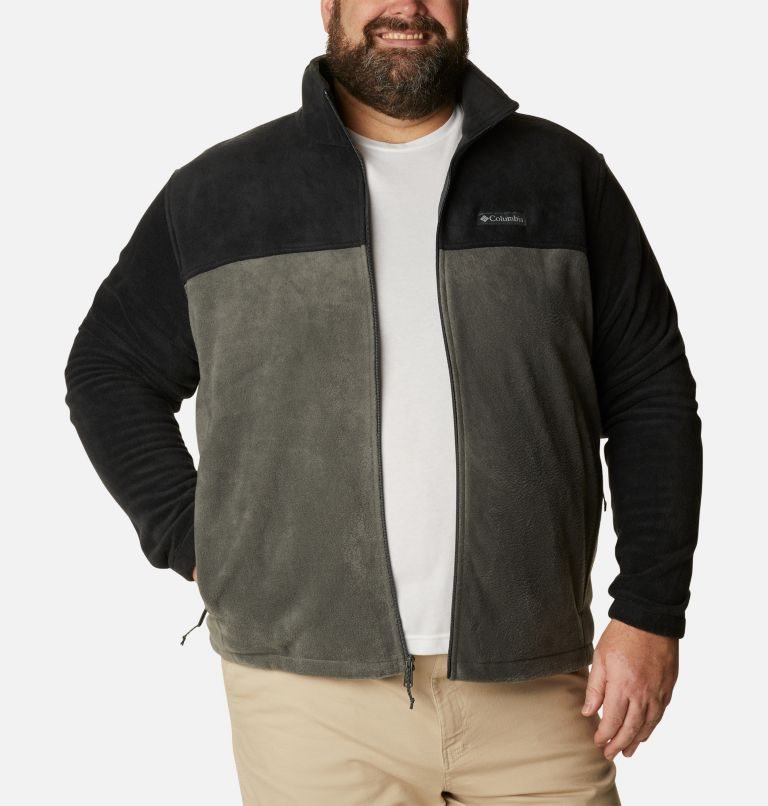 Men's Columbia Steens Mountain 2.0 Full Zip Fleece Jackets Black / Grey | Plus Size CA-F6305